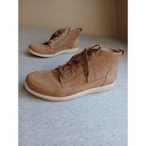 Vionic Boots 8.5 Womens Shawna Ankle Lace Up Cushioned Comfort Casual Leather